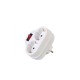 Adaptor GZB01/02A Alfaone Σούκο 1Χ2 με διακόπτη Λευκό