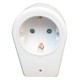 Adaptor KF-GZBD-01/01 Alfaone Πρίζα σούκο μονή με προστασία υπέρτασης Λευκή