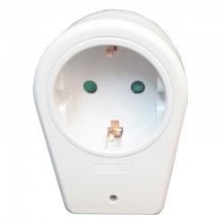 Adaptor KF-GZBD-01/01 Alfaone Πρίζα σούκο μονή με προστασία υπέρτασης Λευκή