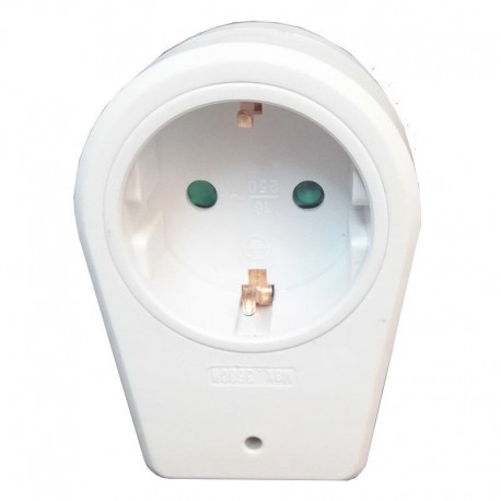 Adaptor KF-GZBD-01/01 Alfaone Πρίζα σούκο μονή με προστασία υπέρτασης Λευκή