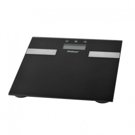 Ζυγαριά Σώματος Λιπομετρητής PRBS-40332 Primo 180Kg Υάλινη Μαύρη-Inox